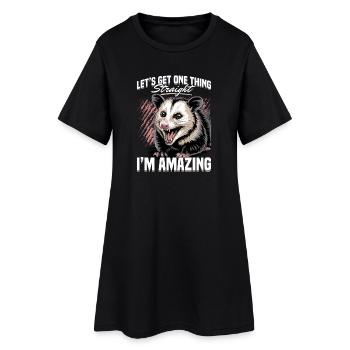 Drôle d’opossum - Robe T-shirt Femme - noir - Devant