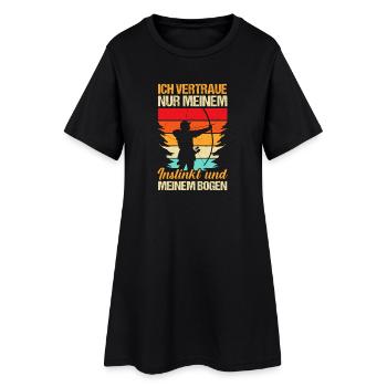 Tir à l’arc Tir à l’arc Tir à l’arc - Robe T-shirt Femme - noir - Devant