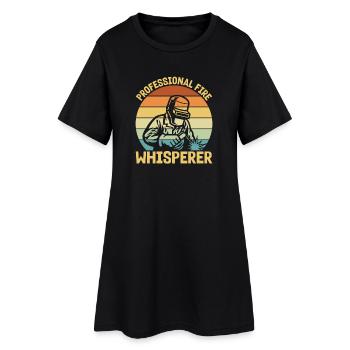 Professional Fire Whisperer Funny Vintage Welder - Frauen T-Shirt-Kleid - Schwarz - Vorne