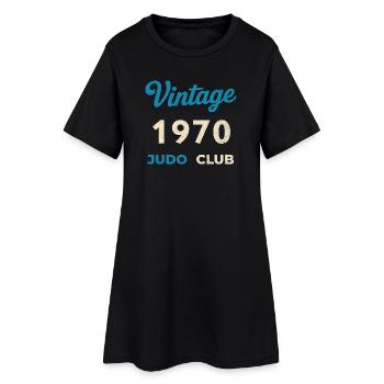 Cadeau vintage de l’année de naissance rétro du Judo Club des années 1970 - Robe T-shirt Femme - noir - Devant