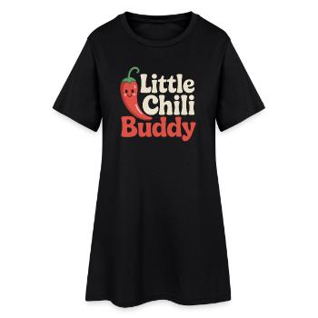 Petit ami Chili - Robe T-shirt Femme - noir - Devant