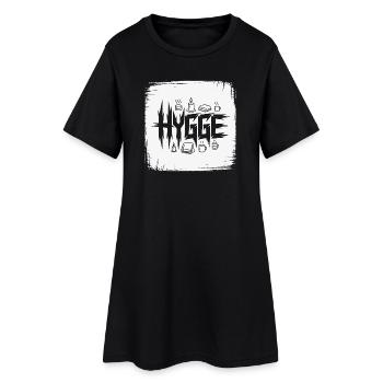 Motif des bougies Hygge Cozy - Robe T-shirt Femme - noir - Devant