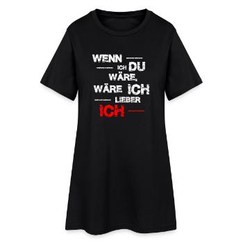 Si j’étais toi... Drôle de proverbe - Robe T-shirt Femme - noir - Devant