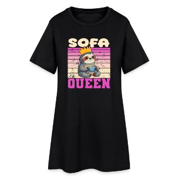 Reine gamer gamer - Robe T-shirt Femme - noir - Devant