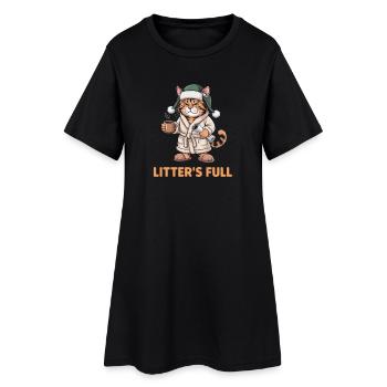 Imprimé pleine tasse de Cozy Cat Litter - Robe T-shirt Femme - noir - Devant