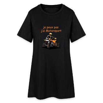 Je peux pas j'ai Motorsport - Robe T-shirt Femme - noir - Devant