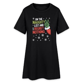 T-shirt de Noël signe de la Liste des Vilains - Robe T-shirt Femme - noir - Devant
