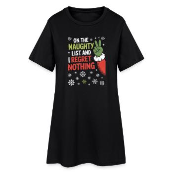 Liste des vilains que je ne regrette rien - Robe T-shirt Femme - noir - Devant