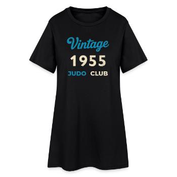 Cadeau vintage de l’année de naissance rétro du Judo Club 1955 - Robe T-shirt Femme - noir - Devant
