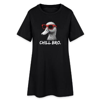 CHILL BRO – Canard drôle avec des lunettes de soleil - Robe T-shirt Femme - noir - Devant