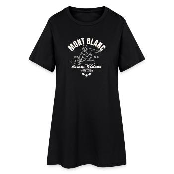 Mont Blanc Snow Riders Vintage - Frauen T-Shirt-Kleid - Schwarz - Vorne