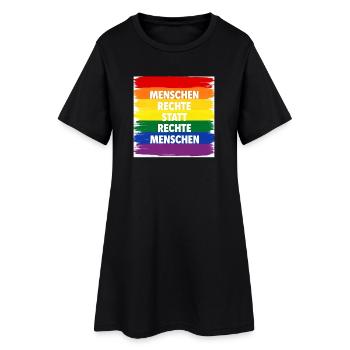 Human rights instead of right-wing people against hate - Women’s T-Shirt Dress - black - Front