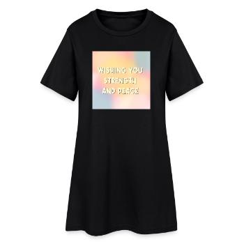 Souhaitant la Paix à la Force - Robe T-shirt Femme - noir - Devant