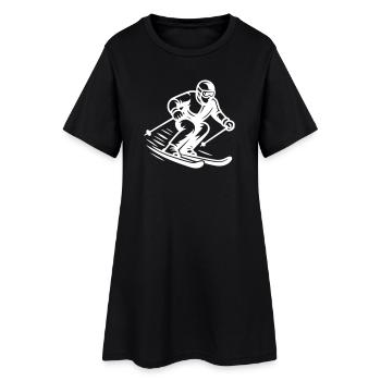 Ski Sport Silhouette - Robe T-shirt Femme - noir - Devant