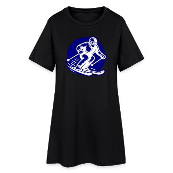Ski Sport Logo - Robe T-shirt Femme - noir - Devant