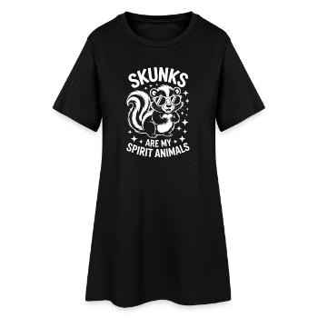 Moufette qui dit un cadeau drôle de moufette - Robe T-shirt Femme - noir - Devant