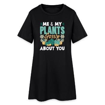 Cadeaux pour les jardins et les amoureux des plantes - Robe T-shirt Femme - noir - Devant