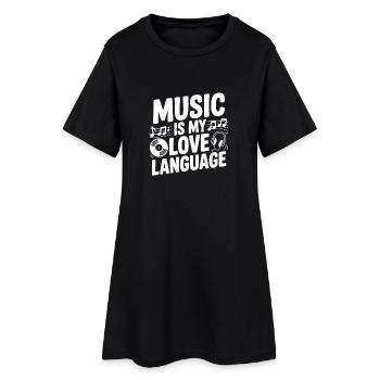 Music is my Love Language - Women’s T-Shirt Dress - black - Front