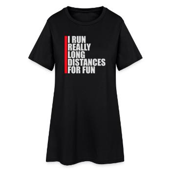 Je cours de très longues distances pour un marathon amusant - Robe T-shirt Femme - noir - Devant
