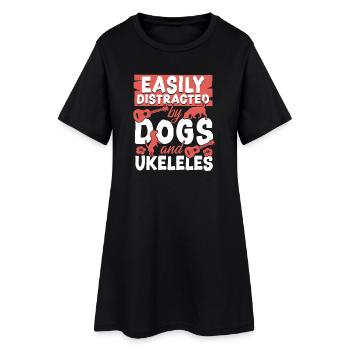 Ukulélé hawaïen Ukulélé Ukulélé Facilement - Robe T-shirt Femme - noir - Devant