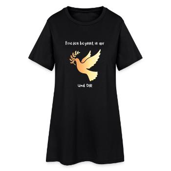 La paix commence en moi et en TOI - Robe T-shirt Femme - noir - Devant