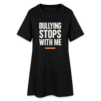 Sympathie anti-harcèlement, Lève-toi - Robe T-shirt Femme - noir - Devant