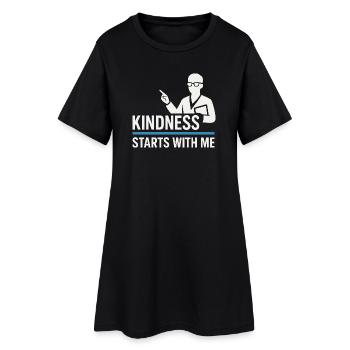 Sympathie anti-harcèlement, Lève-toi - Robe T-shirt Femme - noir - Devant