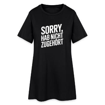 sorry didn't listen distracted anti social - Women’s T-Shirt Dress - black - Front