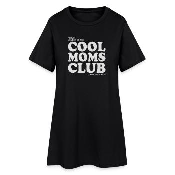Club des mamans cool - avec des enfants cool - Robe T-shirt Femme - noir - Devant