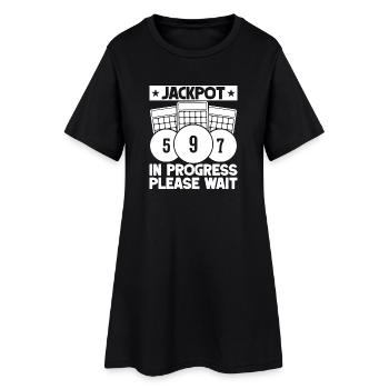 Bingo Player Jackpot In Progress Please Wait Bingo - Frauen T-Shirt-Kleid - Schwarz - Vorne