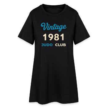 Cadeau rétro de l’année de naissance vintage 1981 du Judo Club - Robe T-shirt Femme - noir - Devant
