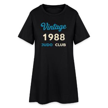 Cadeau rétro de l’année de naissance vintage du Judo Club 1988 - Robe T-shirt Femme - noir - Devant