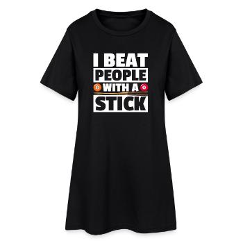 I beat people funny billiards billiard player - Women’s T-Shirt Dress - black - Front