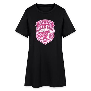 Motard, Motard, Bouclier Rose, - Robe T-shirt Femme - noir - Devant