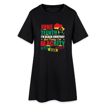 Juneteenth Je suis noire noire noire - Robe T-shirt Femme - noir - Devant
