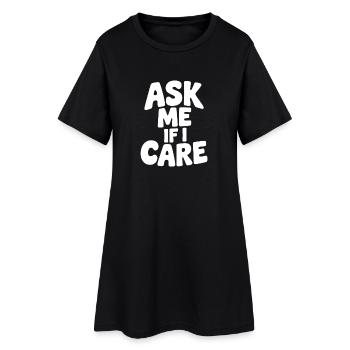 Demande-moi si ça m’intéresse - Robe T-shirt Femme - noir - Devant