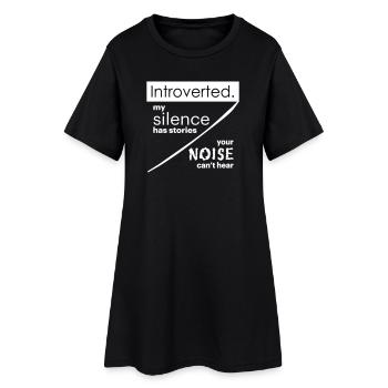 Citations d’introverti - Robe T-shirt Femme - noir - Devant