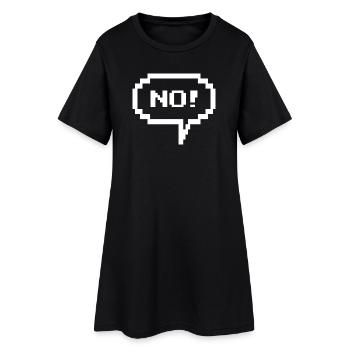 Pixel speech bubble "No!" - Women’s T-Shirt Dress - black - Front