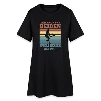 Joueur de tennis offre des tenues de paroles de tennis - Robe T-shirt Femme - noir - Devant