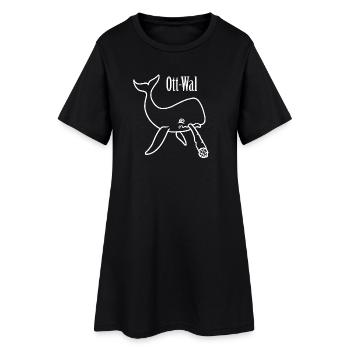 Ott-Wal Stoner Whale - Frauen T-Shirt-Kleid - Schwarz - Vorne