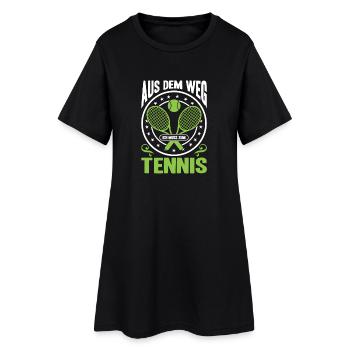 Joueur de tennis offre des tenues de paroles de tennis - Robe T-shirt Femme - noir - Devant