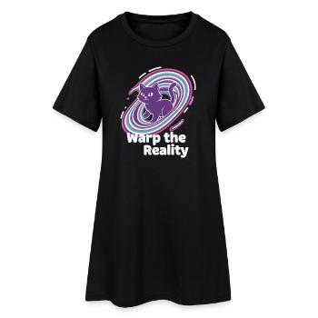 Tourbillon du portail du chat violet - Robe T-shirt Femme - noir - Devant