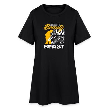 On dirait une beauté jouant du saxophone - Robe T-shirt Femme - noir - Devant
