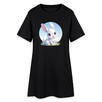 Lapin Lapin - Robe T-shirt Femme - noir - Devant