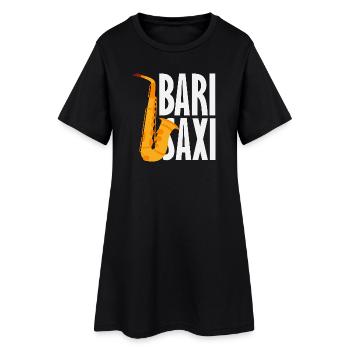 Bari Saxi Saxophoniste Jazz - Robe T-shirt Femme - noir - Devant