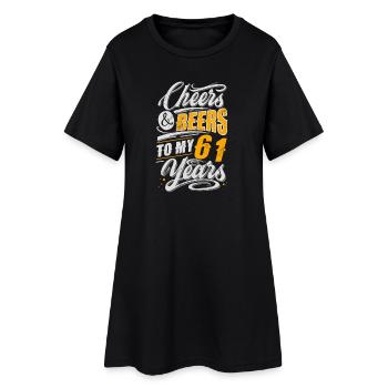 À la 61e Anniversaire Santé - Robe T-shirt Femme - noir - Devant