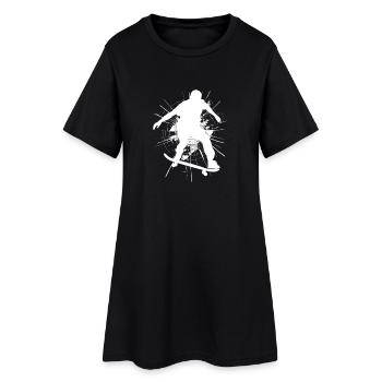 Conception de skateboard énergique - Robe T-shirt Femme - noir - Devant