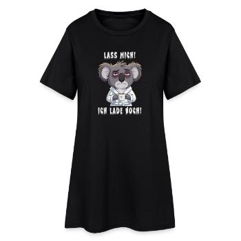 Lustiger Morgenmuffel Koala Kaffee Spruch - Frauen T-Shirt-Kleid - Schwarz - Vorne
