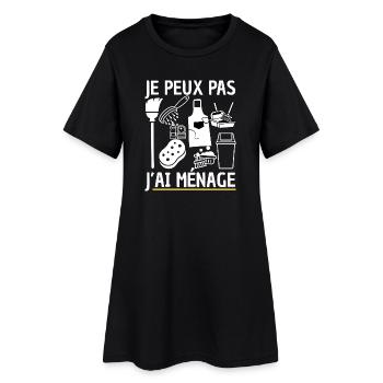 Je Peux Pas J'Ai Household Funny - Robe T-shirt Femme - noir - Devant