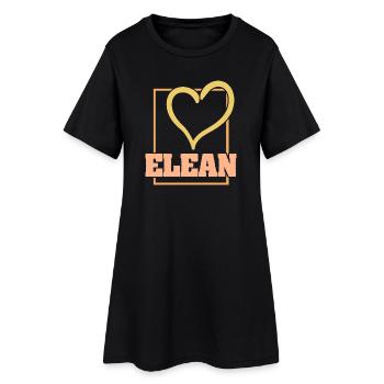 Heart Elea - Women’s T-Shirt Dress - black - Front